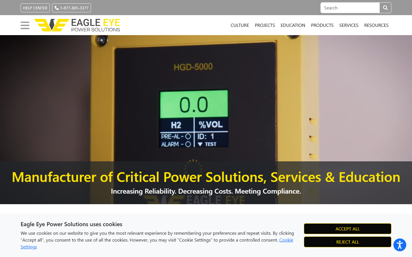 Eagle Eye Power Solutions website