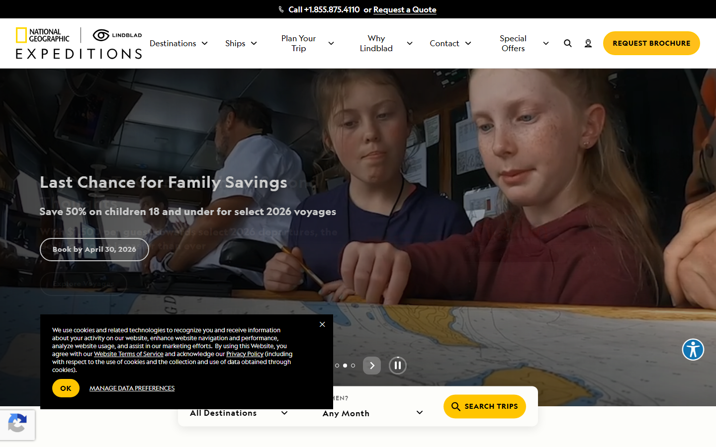 Lindblad Expeditions website