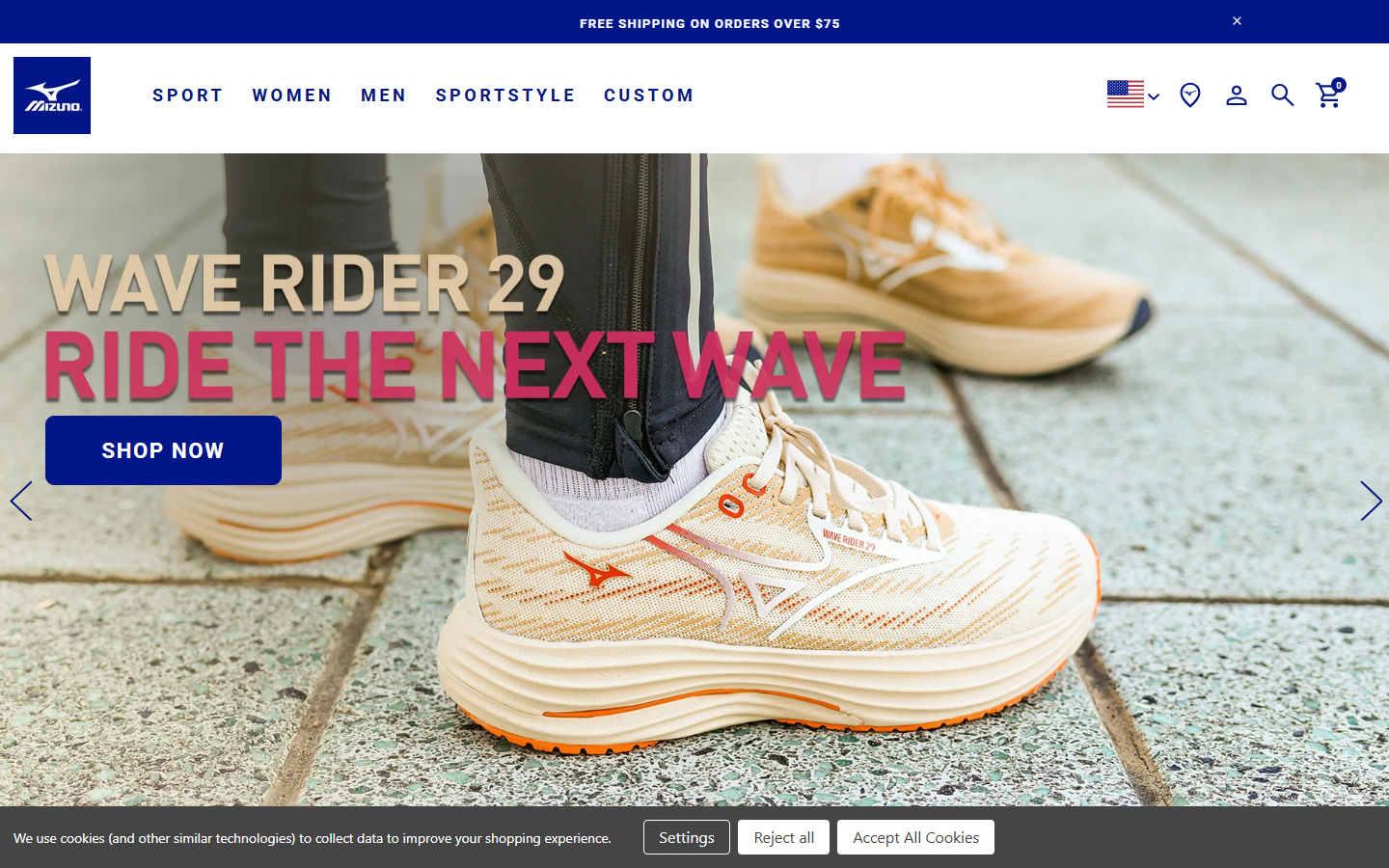 Mizuno website