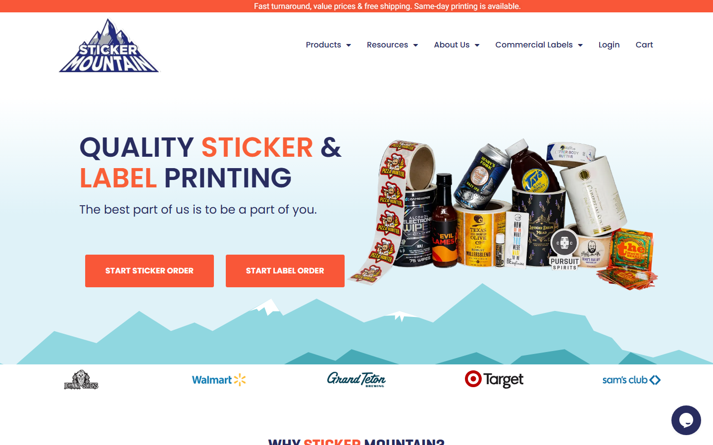 Sticker Mountain website